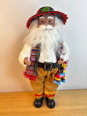 Merry Brite Mexican Fiesta Santa Claus doll, standing approximately 18 to 19 inc